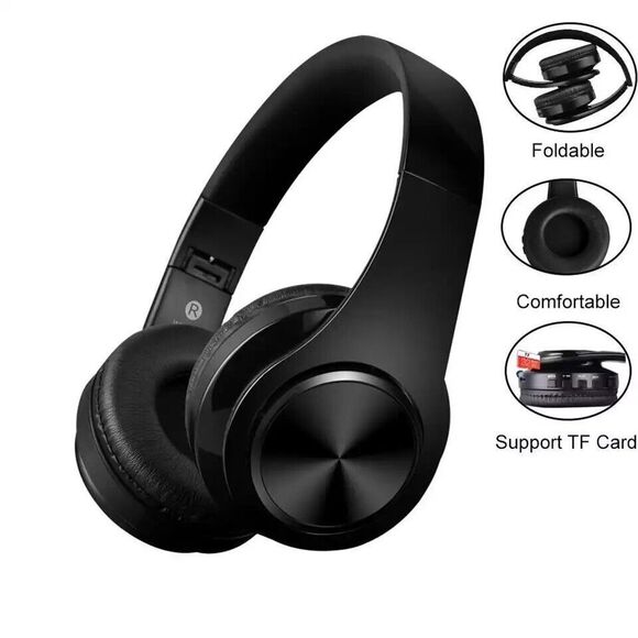 Sports Wireless Headphones Bluetooth Headphones Over Ear MIC Foldable TF Card - Picture 16 of 16